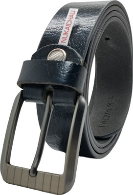 NUKAICHAU Men & Women Formal, Casual, Evening, Party Black Genuine Leather Belt
