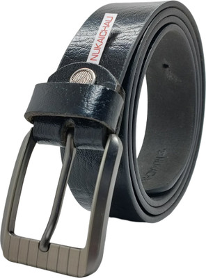 NUKAICHAU Boys & Girls Formal, Casual, Evening, Party Black Genuine Leather Belt