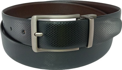 NUKAICHAU Men Formal, Casual, Evening, Party Black, Brown Artificial Leather, Texas Leatherite Reversible Belt