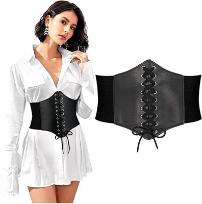 TREXEE Women Casual, Evening, Formal, Party Black Artificial Leather Belt