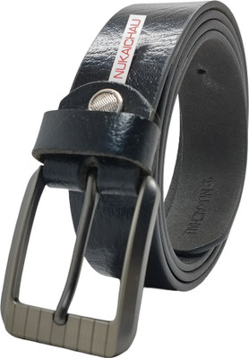 NUKAICHAU Men & Women Formal, Casual, Evening, Party Black Genuine Leather Belt