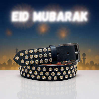 dazzle attire Men Party Black, Yellow Genuine Leather Belt