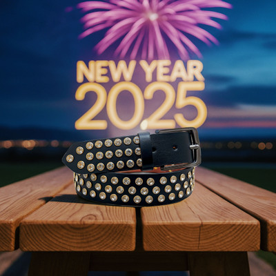 dazzle attire Men Party Black Genuine Leather Belt