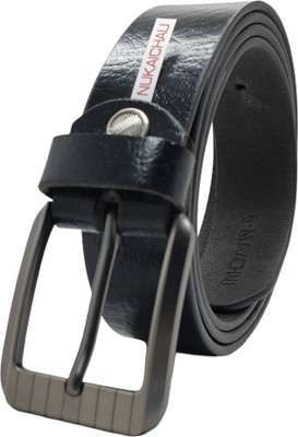 NUKAICHAU Men Formal, Casual, Evening, Party Black Genuine Leather Belt