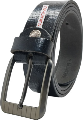 NUKAICHAU Boys & Girls Formal, Casual, Evening, Party Black Genuine Leather Belt