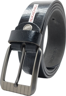 NUKAICHAU Boys & Girls Formal, Casual, Evening, Party Black Genuine Leather Belt