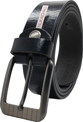 NUKAICHAU Men Formal, Casual, Evening, Party Black Genuine Leather Belt