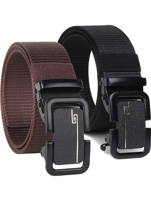 PROVOGUE Men Casual, Formal, Evening, Party Brown, Black Nylon Belt