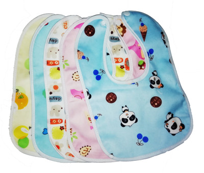 NEPEE 5pcs/set Pure Cotton 360 Round neck Baby Bibs Random colour 0-3 years kids ( multicolour )(Multicolor)