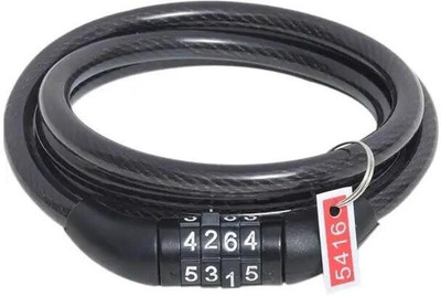 FITDEX Multipurpose 4 Digit Security Resettable Combination Coiling Bike Cable Lock Cycle Lock