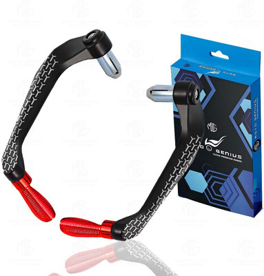 Moto Genius Universal CNC Handlebar Brake Clutch Lever Protector Guard for Bike Red Bike Crash Guard(Universal For Bike)