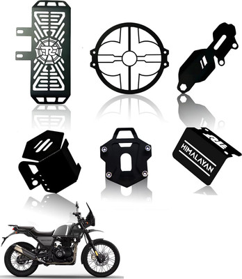 Moto Genius Himalayan Kit | Flower Grill, Radiator Guard, Extender & Caps (6 Pcs) Bike Crash Guard(Royal Enfield)