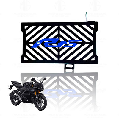 Moto Genius Durable Metal Radiator Guard for R15 V4 | Essential Motorcycle Protection (Blue) Bike Radiator Guard(Yamaha)