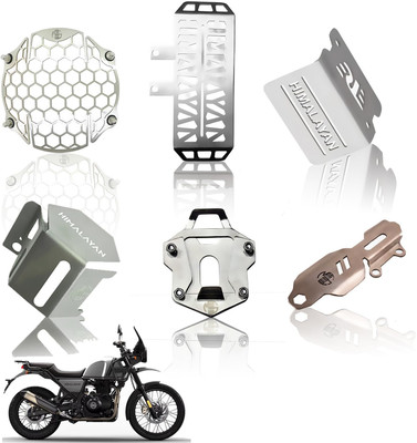 Moto Genius Himalayan Accessory Kit | Honey Grill, Radiator Guard, Caps (6 Pcs) Bike Crash Guard(Royal Enfield)