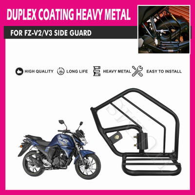 HouseOfCommon HIGH & HEAVY QUALITY HEAVY METAL SIDE GUARD FOR YAMAHA FZ V2/V3 Bike Crash Guard(Yamaha)