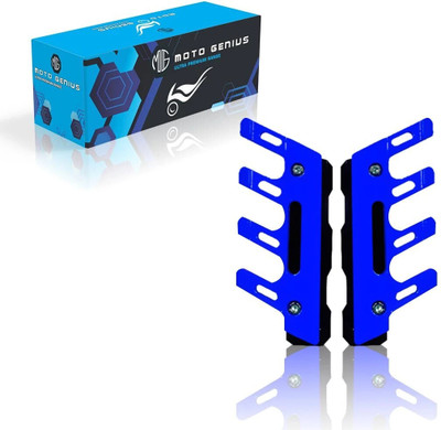 Moto Genius ABS Shocker Protector | Front Fork Fender Protector | Anti-Fall Guard (Blue) Bike Crash Guard(Universal For Bike)