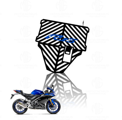 Moto Genius Durable Metal Radiator Guard for R15 V3 | Essential Protection (Blue) Bike Radiator Guard(Yamaha)