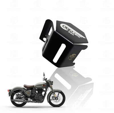 Moto Genius Rear Brake Oil Container Guard - Black Finish for Reborn Bike Crash Guard(Royal Enfield)