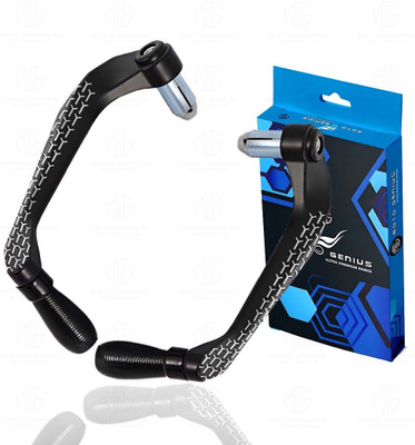 Moto Genius Universal CNC Handlebar Brake Clutch Lever Protector Guard for Bike Black Bike Crash Guard(Universal For Bike)