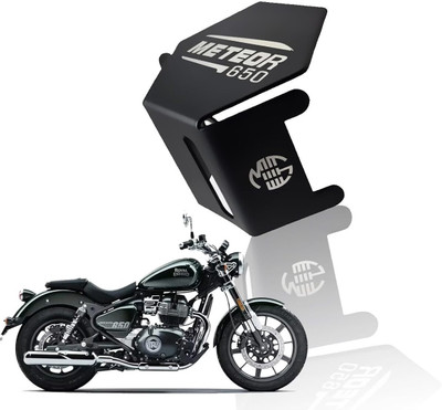 Moto Genius Steel Rear Brake Oil Container Guard for RE Super Meteor 650 Bike Crash Guard(Royal Enfield)