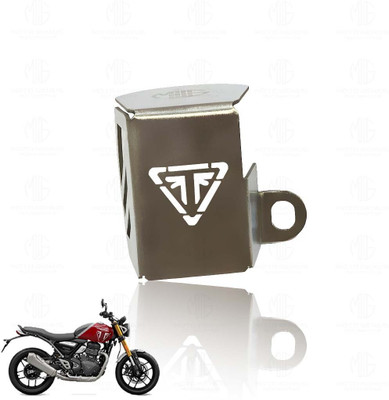 Moto Genius Stainless Steel Rear Brake Oil Reservoir Guard for Triumph Speed 400 (Silver) Bike Crash Guard(Triumph)