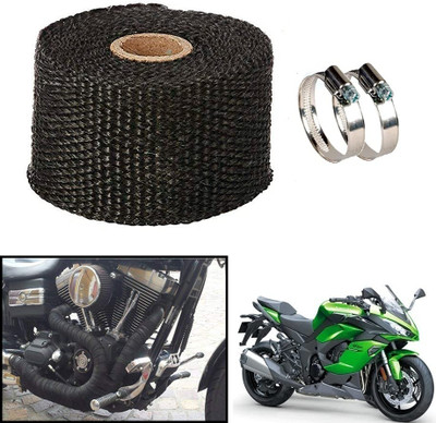 AMIRIDE BLACK SILENCER WRAP FOR Yamaha Gladiator Bike Exhaust Heat Shield