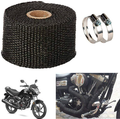 AMIRIDE BLACK SILENCER WRAP FOR TVS Apache RTR 160 4V Bike Exhaust Heat Shield