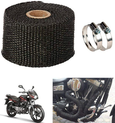 AMIRIDE BLACK SILENCER WRAP FOR Bajaj Pulsar Bike Exhaust Heat Shield