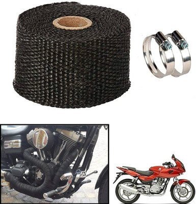 AMIRIDE BLACK SILENCER WRAP FOR Royal Enfield Classic Chrome Bike Exhaust Heat Shield
