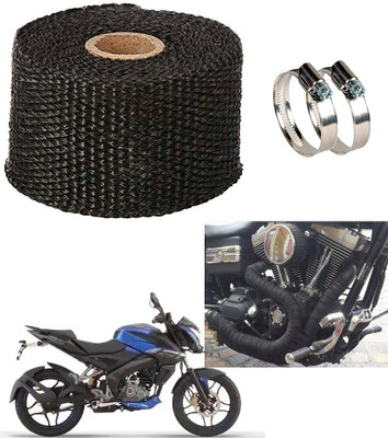 AMIRIDE BLACK SILENCER WRAP FOR Bajaj Pulsar 125 Bike Exhaust Heat Shield