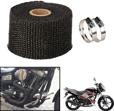AMIRIDE BLACK SILENCER WRAP FOR Royal Enfield Bullet 350 Twinspark Bike Exhaust Heat Shield