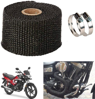 AMIRIDE BLACK SILENCER WRAP FOR Honda Dream Yuga Bike Exhaust Heat Shield