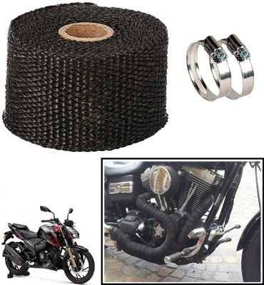 AMIRIDE BLACK SILENCER WRAP FOR TVS Apache RTR 200 4V Bike Exhaust Heat Shield