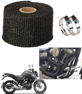 AMIRIDE BLACK SILENCER_WRAP FOR Yamaha FZ S V3.0 FI Bike Exhaust Heat Shield