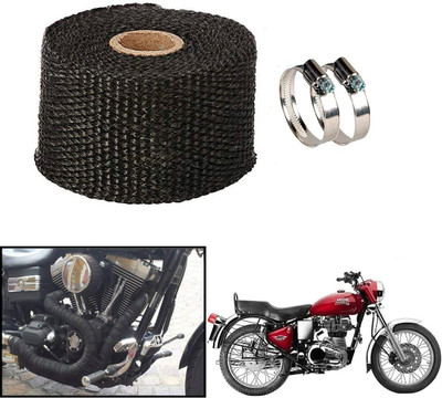 AMIRIDE BLACK SILENCER WRAP FOR Bajaj Pulsar 150 Bike Exhaust Heat Shield