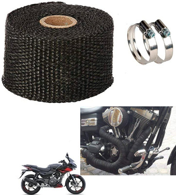 AMIRIDE BLACK SILENCER WRAP FOR Bajaj Pulsar 220F Bike Exhaust Heat Shield