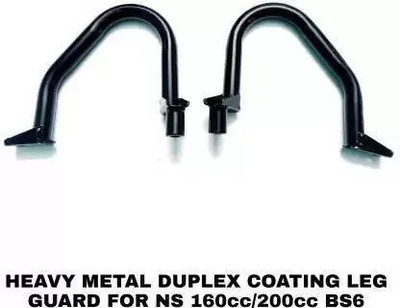 aqrin HEAVY METAL DOUBLE COATING LEG GUARD NS160/NS200 ( BS6) BIKE Bike Crash Guard(Bajaj)
