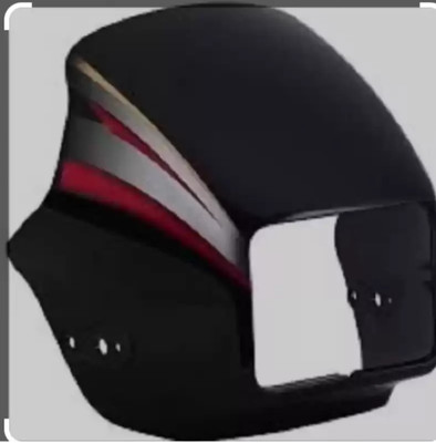 Jinvaani Splendor BS6 black red visor Bike Headlight Visor