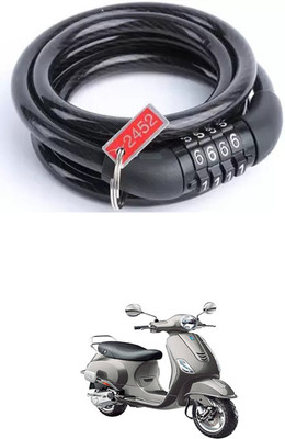 E-Shoppe Bike Number Smart Lock For Vespa VXL 125 Quick Release Lock(Black)