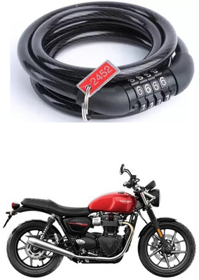 E-Shoppe Bike Number Smart Lock For Street Twin Quick Release Lock(Black)