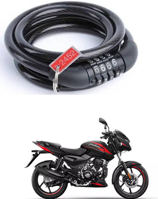 E-Shoppe Bike Multipurpose Number Lock For Pulsar 125 Cable Lock, Combination Lock, Combination Lock(Black)