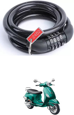 E-Shoppe Bike Number Smart Lock For Vespa VXL 150 Quick Release Lock(Black)
