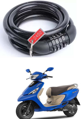 E-Shoppe Bike Number Smart Lock For Scooty Zest 110 Quick Release Lock(Black)