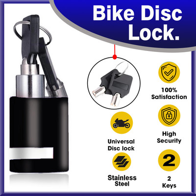 Naveeneha Duty Disc Break Security Black Color Multi-Functional Anti-Theft Disc Brake Lock for Bike Motorcycle Disc Lock(Black)