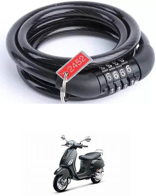 E-Shoppe Bike Number Smart Lock For Vespa VXL Quick Release Lock(Black)