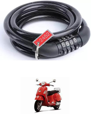 E-Shoppe Bike Number Smart Lock For Piaggio Vespa Quick Release Lock(Black)