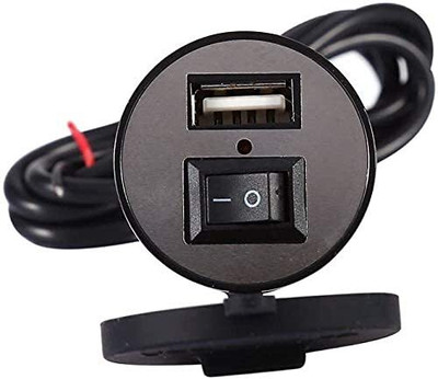 DEYNO USB Mobile Charger for Bikes( Output : 5V-2.1A) (Waterproof with on/Off Switch) 5 A Bike Mobile Charger