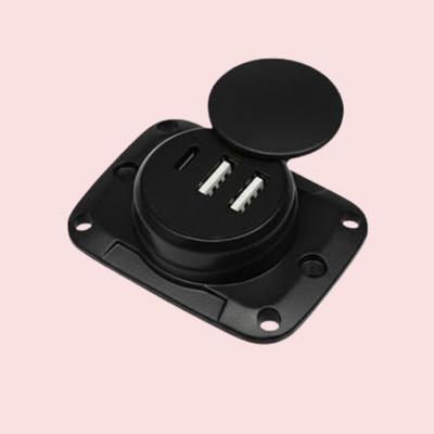 ERHIndia 12V 24V DC Mobile Charger Adapter Bike Car Auto with USB Type C Socket Output 3.4 A Bike Mobile Charger