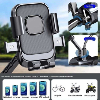VEDRID XY088 AutoLock Grip Mobile Holder for Bike Mobile Holder(Black)