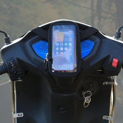 Hench Mobile Holder for Scooty Scooter Phone Pouch for Activa-14 Bike Mobile Holder(Black)